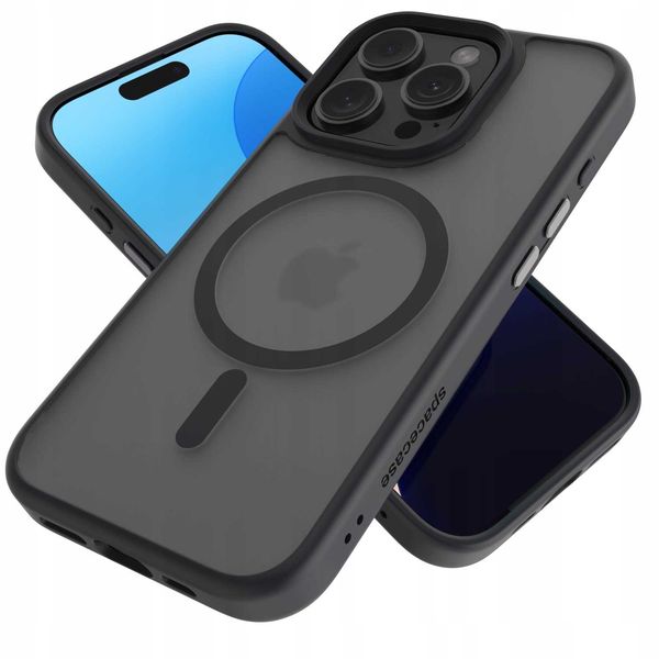 Spacecase Hybrid Mag Iphone 16 Pro Black zdjęcie 2