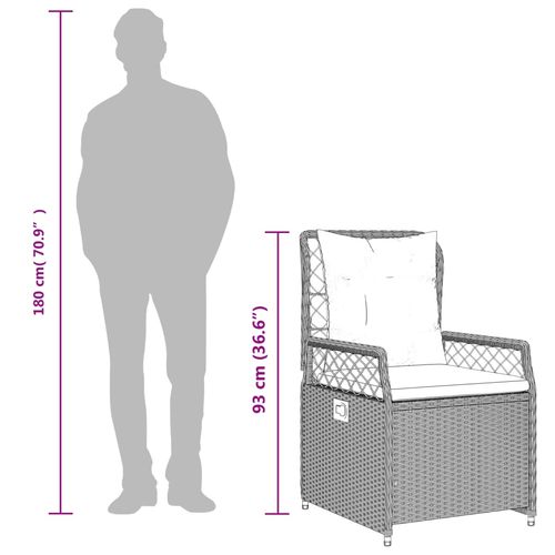 5-cz. zestaw mebli ogrodowych z poduszkami, beżowy, polirattan na Arena.pl