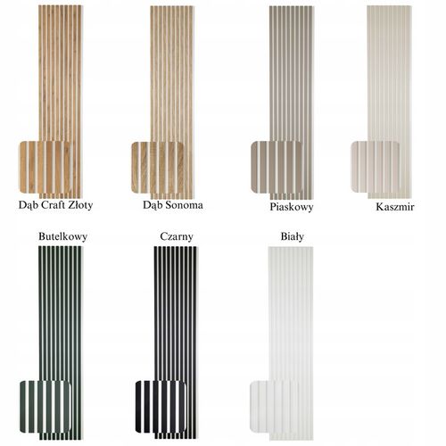 Lamele Ścienne na BIAŁEJ Płycie 275x46 Listwy na Ścianę DĄB PREMIUM Kolory na Arena.pl