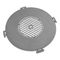 Blat grillowy nierdzewny do paleniska COOK KING 102cm uchwyty + ruszt 47 cm