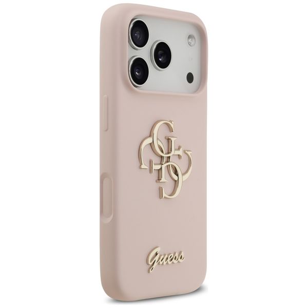 etui guess silicone big 4g script do     iphone 17 pro różowy zdjęcie 4