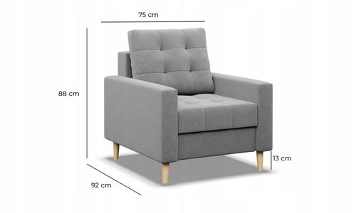 FOTEL ELMA CZARNY Wygodny Elegancki PIANKA na Arena.pl