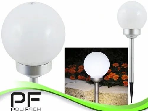 lampa solarna MLECZNA KULA lampka 15cm 4 LED P-015 na Arena.pl