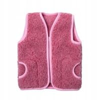 KAMIZELKA WEŁNIANA MERYNOS KOLOR RÓŻOWY 1-3 lata