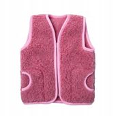 KAMIZELKA WEŁNIANA MERYNOS KOLOR RÓŻOWY 1-3 lata