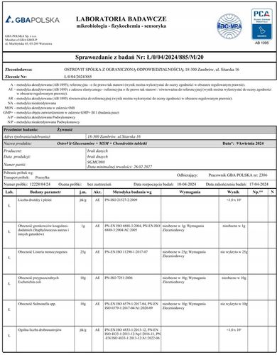 OstroVit Glucosamine + MSM + Chondroitin 90 tabs Glukozamina Chondroityna na Arena.pl