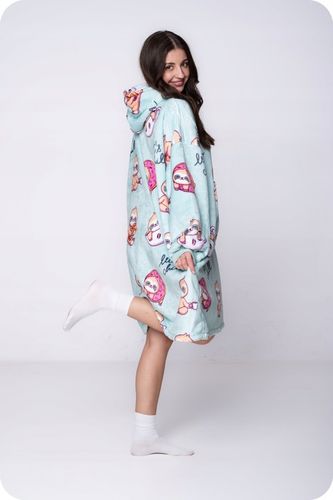 KOC BLUZA Oversize Ciepła Gruba KOCBLUZA 2w1XXL LENIWCE Futrzak z na Arena.pl