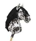Hobby Horse Duży koń na kiju Premium - tarantowaty biało-czarny