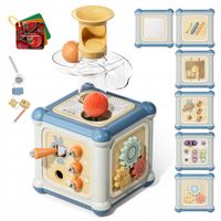 Kostka edukacyjna Top Bright drewniana wielokolorowa 12 m +