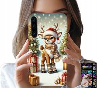 ETUI DO HUAWEI P30 - RENIFER, WZORY BOŻONARODZENIOWE + SZKŁO