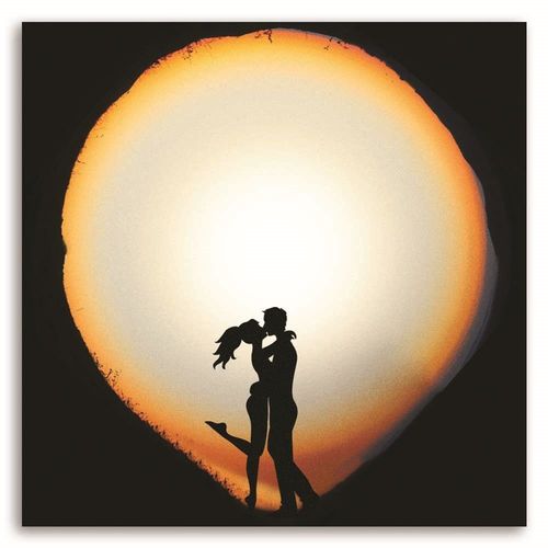 Deco Panel, Pocałunek na białym tle 80x80 na Arena.pl