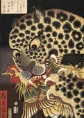 Plakat 50x70cm The Tiger of Ryōkoku, Hirokage Japoński Vintage
