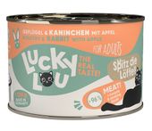 Zdrowa karma dla kota bez zbóż, cukru i GMO - Lucky Lou DRÓB i KRÓLIK 200g