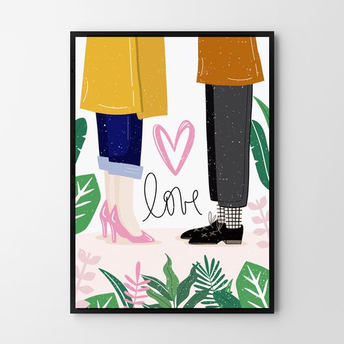 Plakat ilustracja love 61x91 cm na Arena.pl