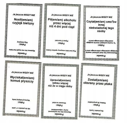 Gra Towarzyska Imprezowa JA JESZCZE NIGDY Wieczór Panieński na Arena.pl