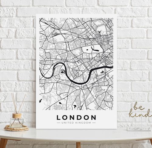 Plakat mapa plan miasta Londyn 40x50 cm na Arena.pl