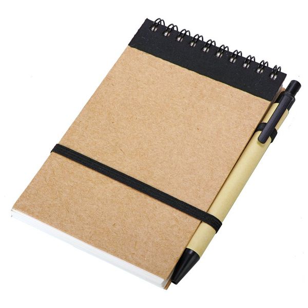 Notes eco z długopisem, Czarny / Beżowy zdjęcie 1