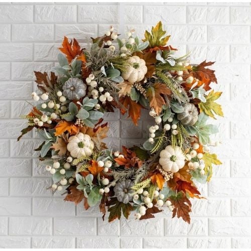 WIENIEC WIANEK GIRLANDA NA DZWI DEKORACYJNY JESIENNY STROIK DYNIE DOM na Arena.pl