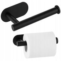 UCHWYT WIESZAK NA PAPIER TOALETOWY BEZ WIERCENIA SAMOPRZYLEPNY WC ŁAZIENKA
