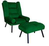 FOTEL TOKIO ROZKŁADANY Z PODNÓŻKIEM N. CZARNA MG25