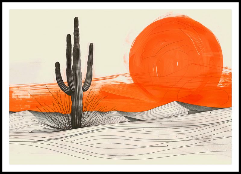 Plakat 100x70cm Kaktus Saguaro zdjęcie 3