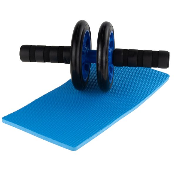 WAŁEK ROLLER DO ĆWICZEŃ KÓŁKO PODWÓJNE + MATA zdjęcie 2