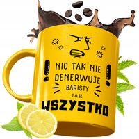 Złoty Kubek Premium Dla Baristy Na Prezent Z Nadrukiem Ze Zdjęciem