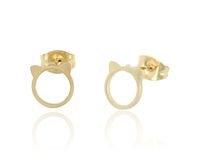 Kolczyki na sztyfcie Głowa Kotka Stal nierdzewna