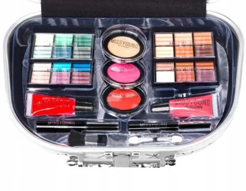 KUFEREK Z KOSMETYKAMI KUFER MAKIJAŻ PALETA ZESTAW na Arena.pl