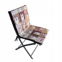 Poduszka wodoodporna na krzesło z oparciem TIP 80x40 cm nadruk Pexeso Beige