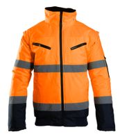 Kurtka robocza odblask BOMBER 2w1 orange L