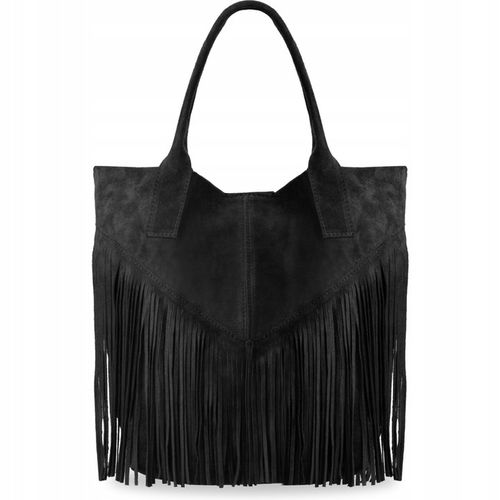 TOREBKA Worek Włoska Torba VERA PELLE Zamszowa SKÓRZANA Shopper Duża BOHO na Arena.pl