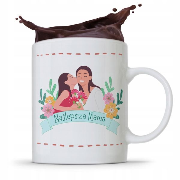 Kubek Prezent Urodzinowy Dla Najlepszej Mamy Z Nadrukiem Ze Zdjęciem zdjęcie 1