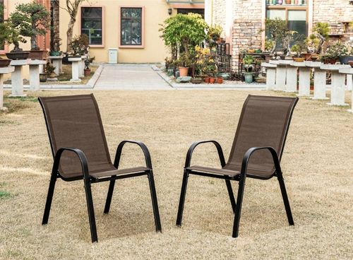 Meble Ogrodowe Zestaw Stół z Krzesłami na Balkon Taras 4 Krzesła Brązowe na Arena.pl