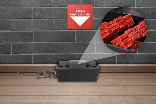 MOCNA TRUTKA NA MYSZY SZCZURY CZERWONA KOSTKA BROMADIOLONE NO PEST 1KG na Arena.pl