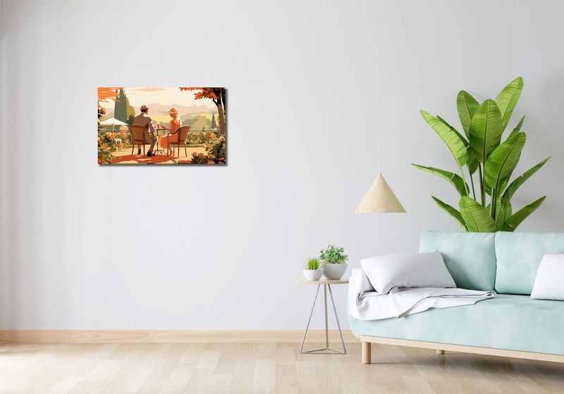 Obraz 70x40cm Retro Randka zdjęcie 2