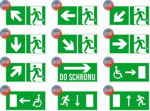 Tabliczka Grawerowana zielona 20x10 znak BHP na drzwi EMERGENCY EXIT na Arena.pl
