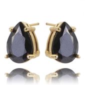 kolczyki ze stali szlachetnej pozłacanej 14k złotem kst2907cz