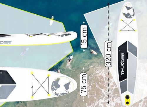 Deska do pływania STABILNA SUP paddle pompowana akcesoria 320CM plecak na Arena.pl