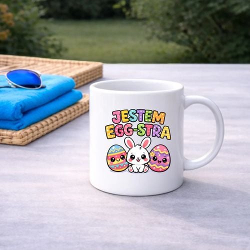 Jestem egg-stra - kubek na prezent na Arena.pl