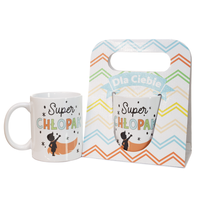 kubek ceramiczny w ozdobnym opakowaniu z napisem "Super Chłopak"