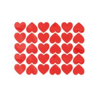 Naklejki serca czerwone, 30 szt.