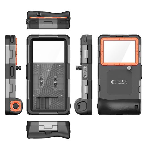 tech-protect ipx8 universal diving waterproof case black/orange na Arena.pl