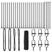 Ogrodzenie z słupkami Szary 0.6 x 50 m Stal pokryta PCV