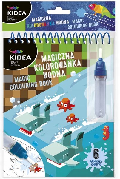 MAGICZNA  KOLOROWANKA WODNA J MINECRAFT KIDEA zdjęcie 1