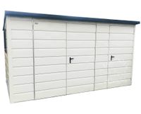 SCHOWEK - DOMEK OGRODOWY 2,5x2 m + wiata 1x2 m  brama  okno biały  ID529