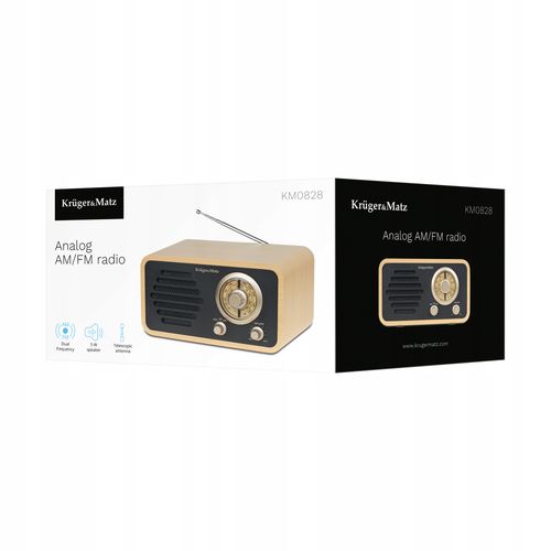 Radio Sieciowe Antena Teleskopowa Retro Am/Fm Kruger&Matz Km0828 na Arena.pl