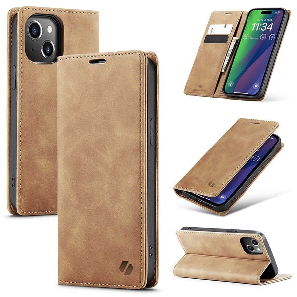 Spacecase Wallet Iphone 15 Light Brown zdjęcie 11