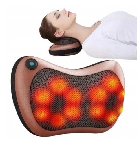 QIKtech Poduszka masująca masażer Shiatsu M02 (brązowa) na Arena.pl