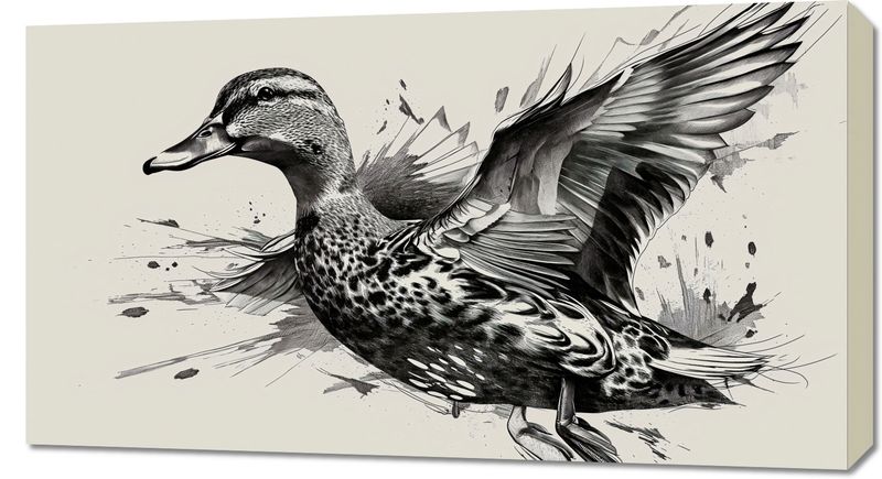 Obraz 90x50cm Gracja Kaczki w Locie zdjęcie 1